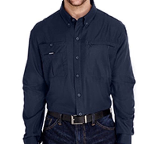 DRI Duck Men’s Regulator Deep Blue Long Sleeve Shirt 4443 - Picture 1 of 11
